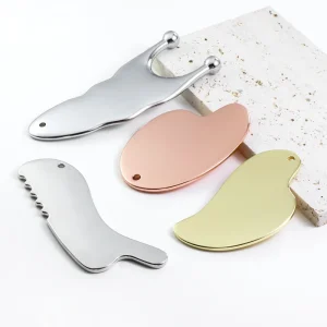 Stainless Metal Facial Spoon Body Massage Guasha Scraper Medical Therapy Myofascial Gua Sha Scraping Facial Massager Hand held