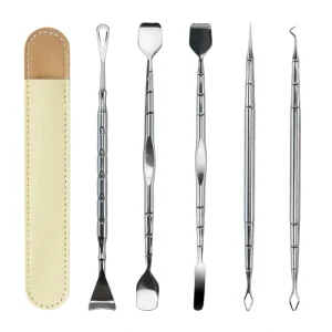 Stainless Steel Acne Needle Ultra Thin Double Ended Blackhead Spatula Nose & Facial Pore Cleaning Tool for Closed Comedones