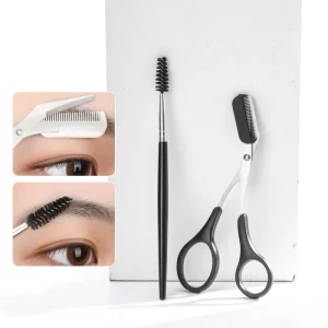 Stainless Steel Beauty Kit Eyebrow Trimming Scissors and Shaving Set Essential Eyebrow Threading Makeup Tool Kit