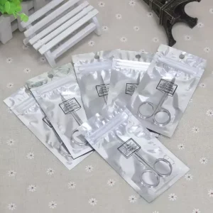 Stainless Steel Beauty Scissors Portable Makeup Scissors Eyebrow Double Eyelid False Eyelash Scissors