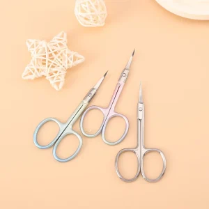 Stainless Steel Beauty Scissors Versatile Pointed Tip Scissors for Eyebrow Grooming Makeup Embroidery and General Household Use