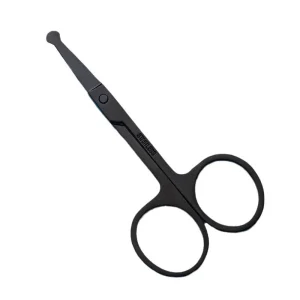 Stainless Steel Blackened Anti Rust Non Stick Manual Small Nose & Eyebrow Trimming Makeup Scissors Customizable