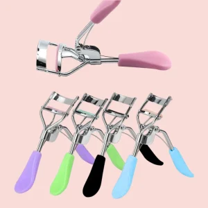 Stainless Steel C Type Eyelash Curler Ergonomic Wide Curved Design for Gentle Clump Free Lifting and Long Lasting Curls