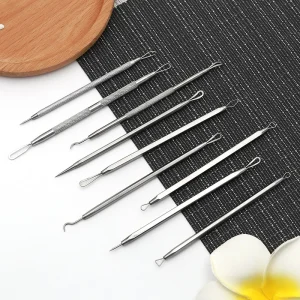 Stainless Steel Double Headed Acne & Blackhead Remover Needle for Face with Pore Cleaning
