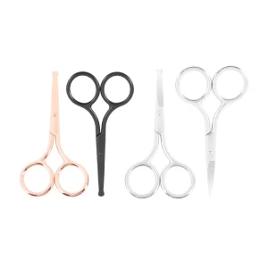 Stainless Steel Eyebrow Trimmer Nose Hair Scissors Beard Straight Blade Eyelash Trimming Makeup Tool Embroidery Small Scissors
