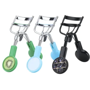 Stainless Steel Eyelash Curler with Round Handle Popular Makeup Tool with Instructions for Curling Lifting Eyelashes