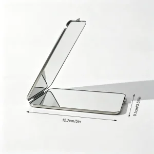 Stainless Steel Foldable Makeup Mirror Double Sided Vanity Mirror for Home Travel and Beauty Use