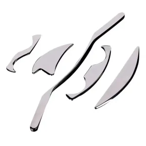 Stainless Steel Gua Sha Muscle Scraper Deep Tissue Physical Therapy Release Iastm Tools Fascia Knife Set