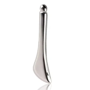 Stainless Steel Gua Sha Wand Metal Makeup Spoon Cosmetic Face Cream Spoon Spatula Spoon Massage Stick for Skin Care