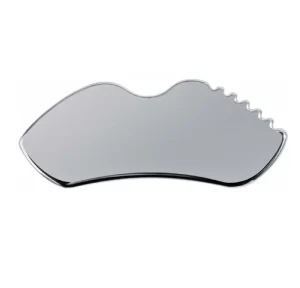 Stainless Steel Lip Shape Gear Gua Sha Plate Beauty Scraping Board for Facial Body Massage Premium Quality Metal Skincare Tool