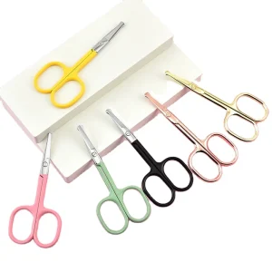 Stainless Steel Manicure Tools Set Beauty Scissors Sharp Curved Straight Nose Hair Trimmer for Nail Clippers Makeup