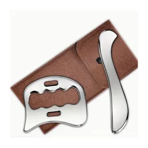 Stainless Steel Manual Scraping Board Body Neck Guasha Myofascial Release Physical Therapy Pain Relief Bag Packed Massage for