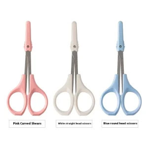 Stainless Steel Microblading Eyebrow Scissors Eyelash Trimming Straight Curved Head Small Scissors Semi Permanent Makeup Tool