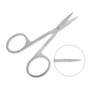 Stainless Steel Nail Beauty Tool Easy to Use Make Up Scissors with Eyebrow Cutting and Eyelash Applying Features