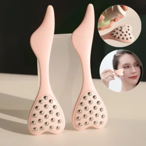 Stainless Steel & Plastic Ball Massage Spoon for Face Lift Eye Cold Compress Facial Slimming Skin Care Manual Massage