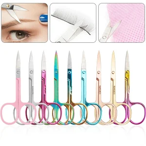 Stainless Steel Portable Makeup Scissors Compact Travel Beauty Scissors for Salon and Home Use