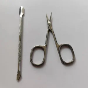 Stainless Steel Right-Handed Manicure Scissors Sharp Straight Blade Eyebrows Makeup Nail Cuticle Scissors
