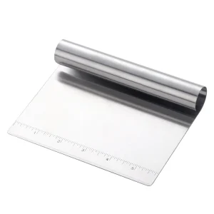 Stainless Steel Scraping Powder Board with Scale Cutting Surface Shaving Knife Kitchen Baking Gadget Rice Noodles Scraper