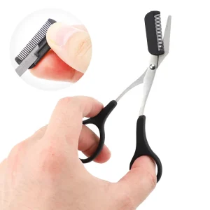 Stainless Steel Slanted Blade Multi-Purpose Durable Eyebrow Trimmers Set Makeup Eyebrow Grooming Kit 18x10cm