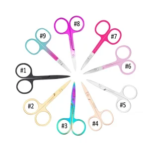 Stainless Steel Straight Sharp Hair Scissors Manicure Facial Trimming Tweezer Makeup Beauty Tool Nail Cuticle Tool MP044
