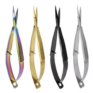 Stainless Steel Swallowtail Cuticle Scissors Professional Beauty Shears for Double Eyelid & Canthoplasty