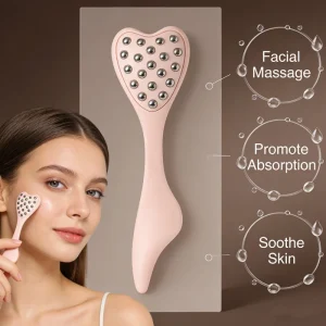 Stainless Steel and Plastic Ball Massage Spoon Face Massage Beauty Tool Face Lift Compress Facial Slimming Skin Care Product