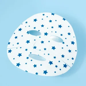 Star Pattern Printed Nonwoven Dry Mask Paper Sheet Beauty Care Facial Cloth with Dry Skin Care Usage