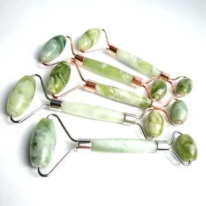 Stone Massage Roller for Face Beauty Crystal Natural Jade Facial Roller Healing Stones