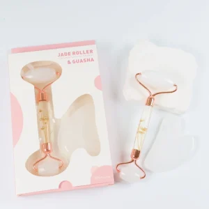 Stone Set High Quality Jade Roller and Gua Sha Quartz Jade Roller for Eye and Face Massage Tools