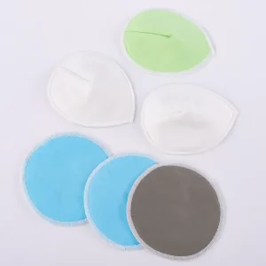 Super Absorbent Organic Bamboo Reusable Nursing Pads Washable Proof Breastfeeding Compressed Pads Plain Style for Home Use