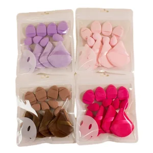 Super Soft Cotton Triangle Facial Makeup Sponge Loose Velvet Powder Wet Dry Powder Puff Washable 12
