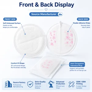 Super Soft Skin Friendly Disposable Shell Nursing Pads Quick Dry Flow Layer Lasting Dryness Humid Climate Suitable