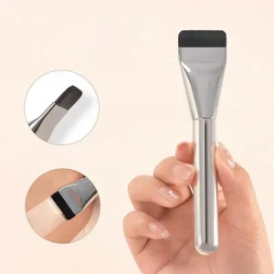 Super Thin Beauty Tools Concealer Makeup Brush Flat Head One-line Seamless Foundation Brush for Mask Liquid and Cream