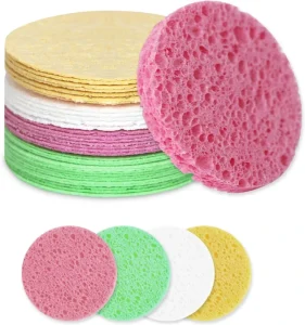 Sustainable Wood Pulp Facial Sponge for Spa Use Removing Dead Skin Dirt Makeup Facilitating Cellulose Scouring and Exfoliation