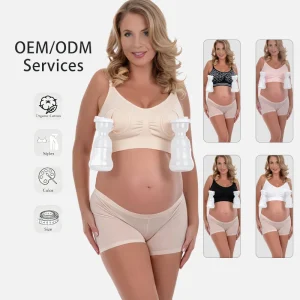 Sweethoney Hands free Breast Pump Bra Breathable Thin Triple Breasted Maternity Bra Spandex Padded Wire free Nursing Bra