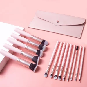 Synthetic Foundation Blush Makeup Brush Set Private Labei Makeup Brush Eye Shadow 14pcs Opp Bag Synthetic Hair 10sets