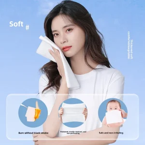 TALI Compressed Disposable Thickened Nonwoven Rectangle Face Towels Boxed Model WX111 for Hotel Business Trips & Travel