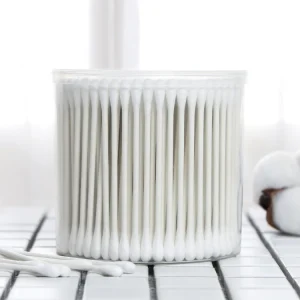 TOP TIP’S 250PCS OEM Wooden Buds Soft & Gentle Pure Paper Stick Cotton Swabs for Home Office Travel Use