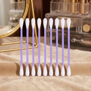 Tariff Free Cotton Swabs 500pcs Cotton Swabs Paper Stick Cotton Bud with Suction Card Package