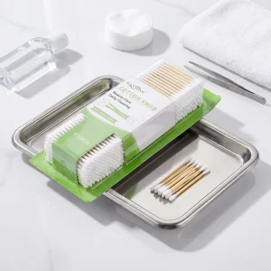 Tariff Free Custom Logo Biodegradable Orgnic Cotton Buds Eco Friendly Bamboo Ear Cotton Bud Swabs Stick