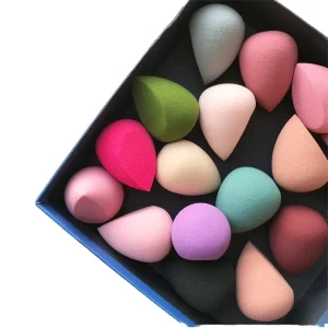 Teardrop Angled Cut Makeup Sponge Latex Free Beauty Makeup Blender for Foundation Blending Soft for Sensitive Skin