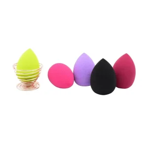 Teardrop shaped 100% Natural Eco Friendly Washable Makeup Sponge Colorful Puff Beauty Tool for Eye Cream Blush BB Cream