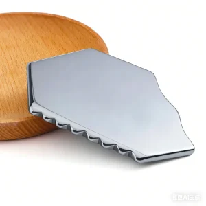 Terahertz Energy Gua Sha Stone Durable Scraping Board Wavy Edge Facial Lifting Body Detox Myofascial Release Acupressure Massage