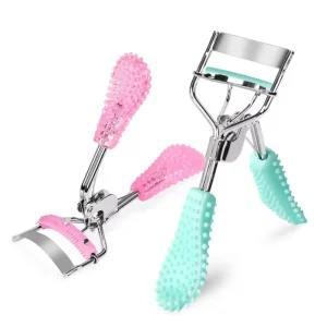 Textured Grip Eyelash Curler with Ergonomic Comfort Handle for Long Lasting Curls Easy to Use Customized Logo