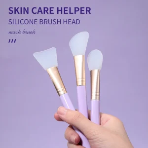 Thin Flat Handle Spa Salon Bar DIY Beauty Tool Silicone Spatula Mixing Bowl Face Mask Fan Round Slanted Facial Brush Concealer