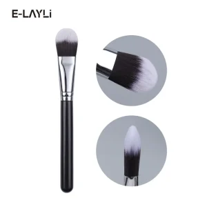 Thin Flat Makeup Artist Special Foundation Brushes Vegan Hair for Liquid Curelty Free Single Makeup Brushes Customized