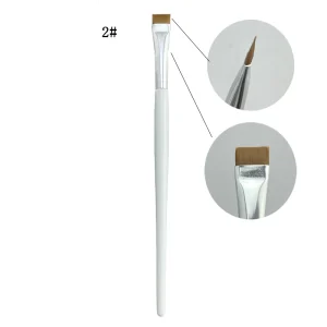 Thin Straight Private Label Logo Fine Flat Angled Black Eyebrow Single Makeup Brushes Eyeliner Eyebrow Shaping Brush