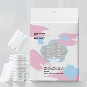 Three-Layer Thickened Square Cotton Pads for Makeup Remover Soft Embossed Edge Pressing Point Hemming Cotton