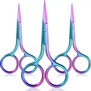 Titanium Eyebrow Scissors Mini Beauty Scissors Stainless Steel Trimming Tools
