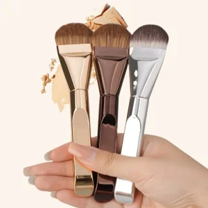 Tongue Shaped Foundation Brush Single Makeup Brush Customized Flat Head Powder Makeup Brushes Beauty Tools